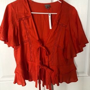 ASOS Double Tie Front Top